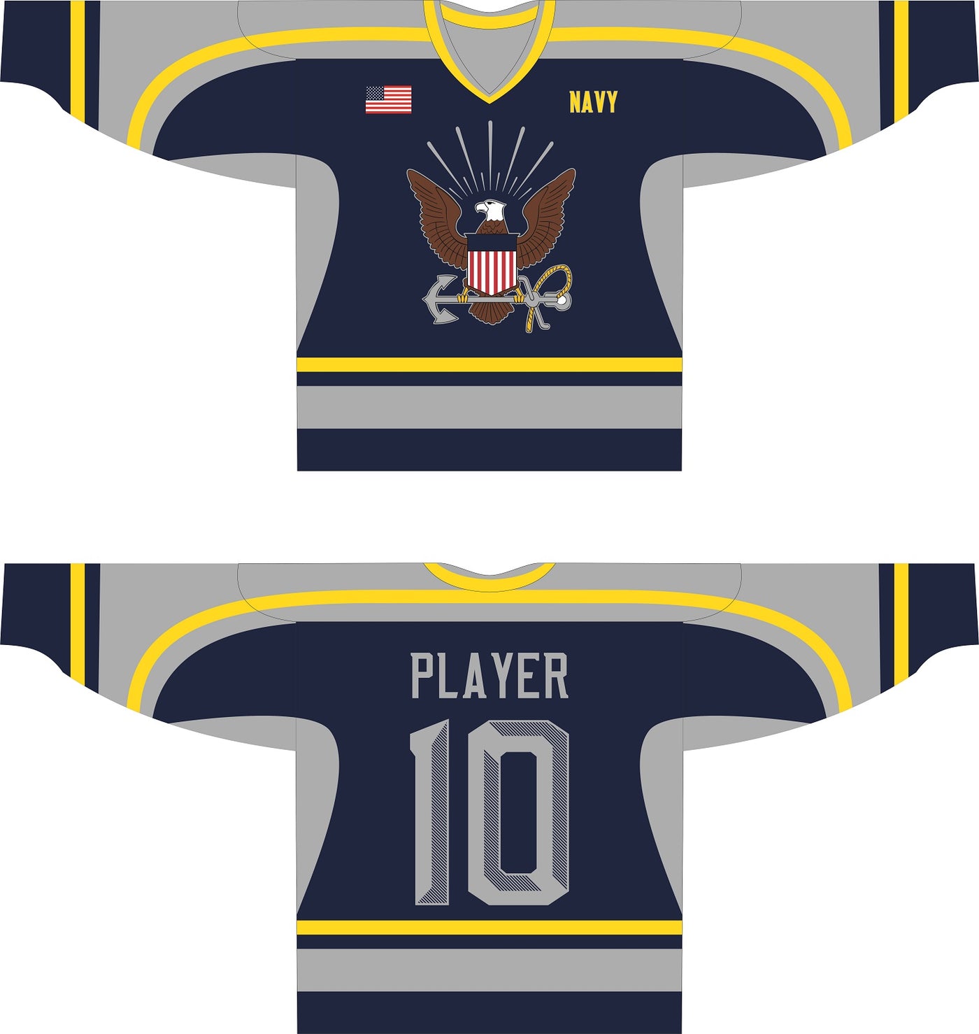 Navy hockey jersey on sale