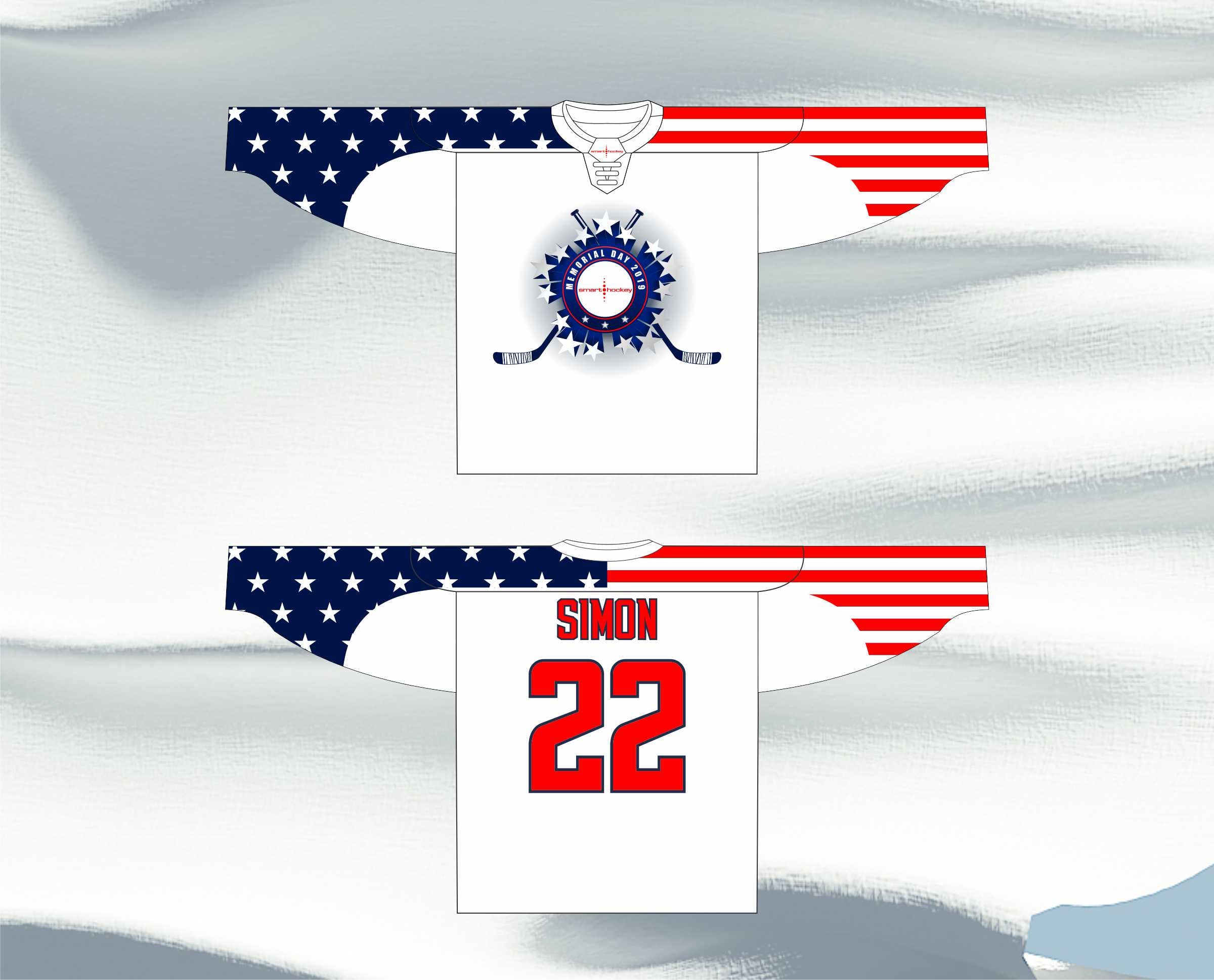 PATRIOTIC WHITE HOCKEY JERSEY Smarthockey Events