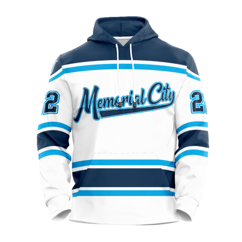 MEMORIAL CITY SUBLIMATED HOODIE - WHITE